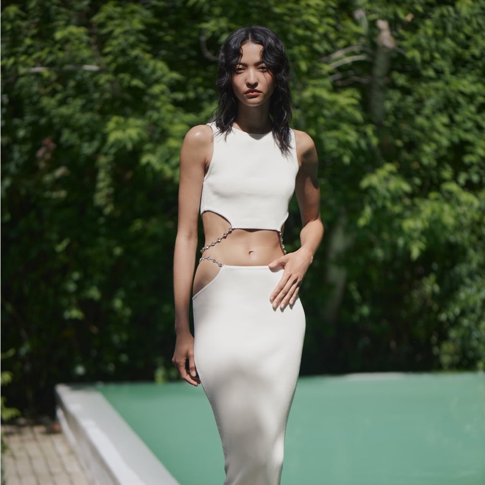 Zara Cut Out Knit Top + Skirt Co-Ord